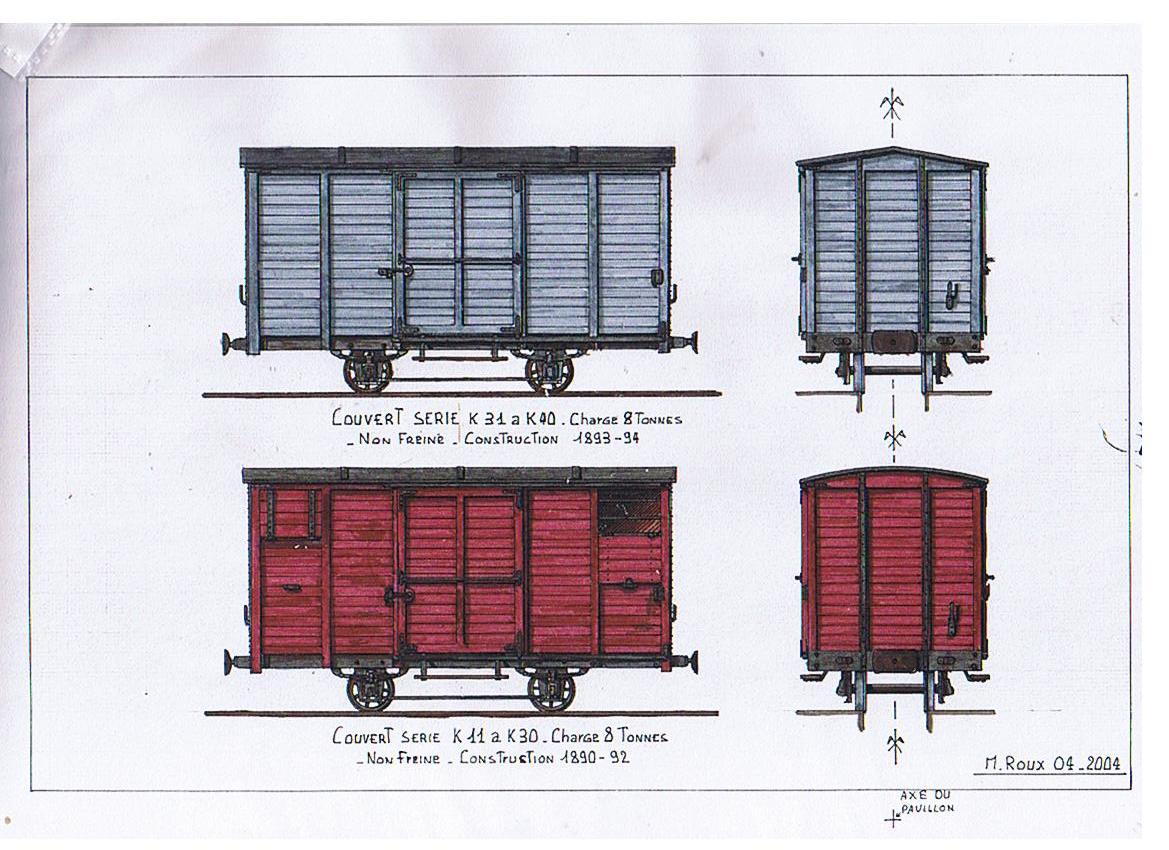 plan de petit wagons couverts  ssieux